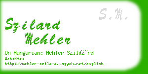 szilard mehler business card